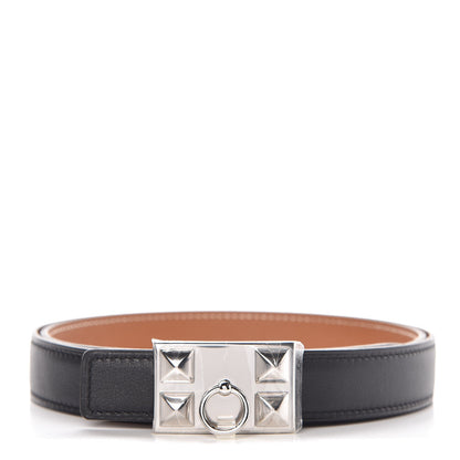 Hermes Swift Epsom Collier De Chien 24mm Belt 90 Black Gold 1 of 7