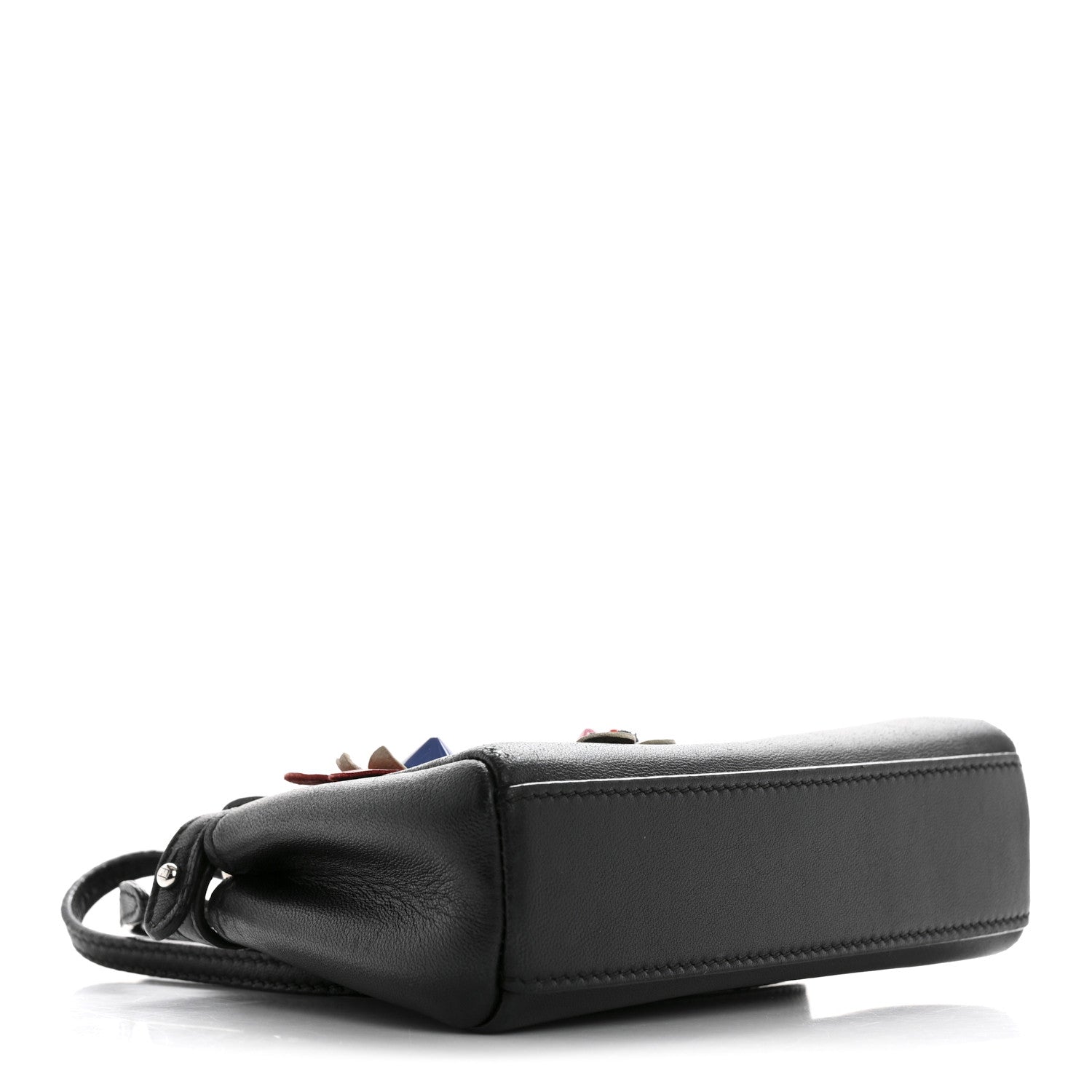 Fendi Nappa Flowerland Micro Peekaboo Iconic Satchel Black Multicolor 4 of 16
