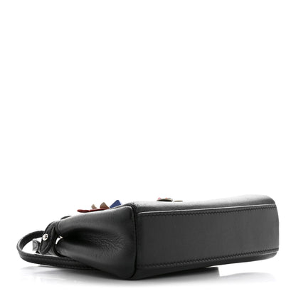 Fendi Nappa Flowerland Micro Peekaboo Iconic Satchel Black Multicolor 4 of 16