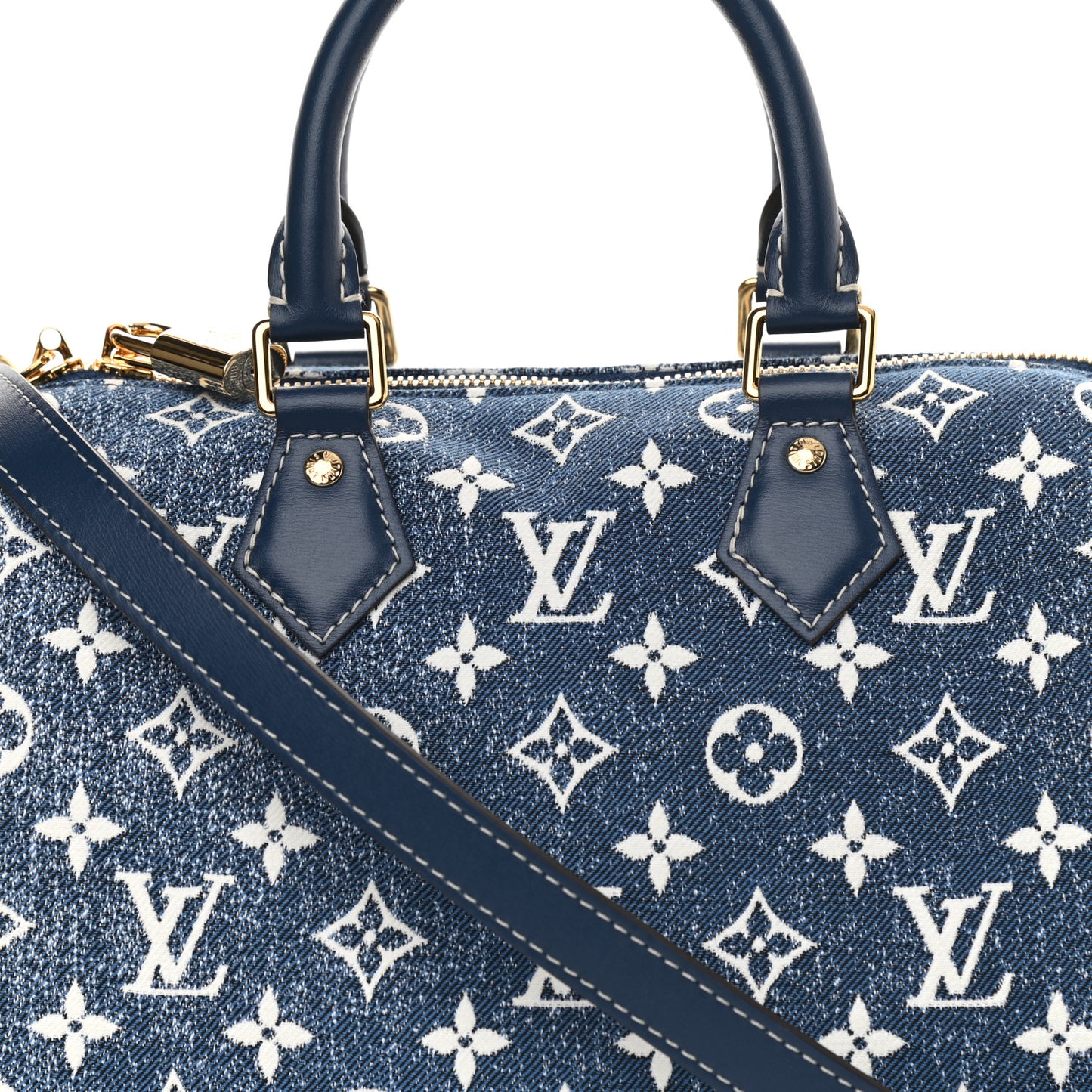 Monogram Jacquard Denim Speedy Bandouliere 25 Bleu