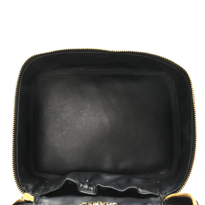 Chanel Lambskin Vanity Cosmetic Case Black 5 of 11