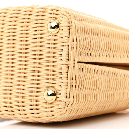 Prada Wicker Mini Panier Bag Natural 9 of 12