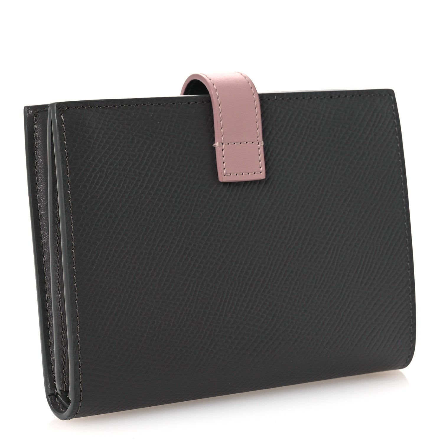 Celine Grained Calfskin Medium Multifunction Strap Wallet Grey Vintage Pink 3 of 9