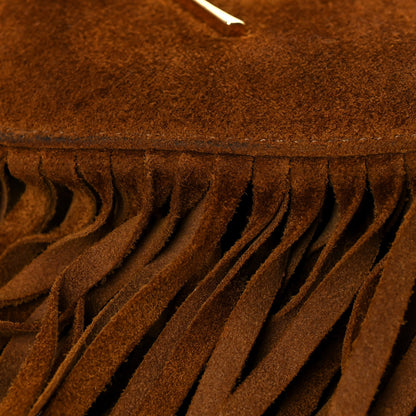 Saint Laurent Suede Fringe Small Monogram Love Shoulder Bag Brown 10 of 17