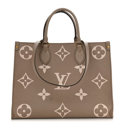Louis Vuitton Empreinte Monogram Giant Onthego MM Tourterelle Creme 1 of 13