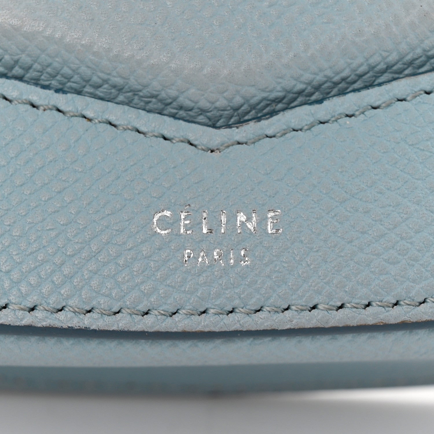 Celine Grained Calfskin Small Trotteur Pale Blue 6 of 11