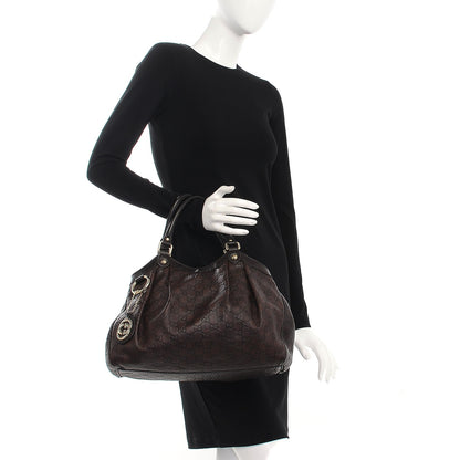 Gucci Guccissima Medium Sukey Tote Chocolate 2 of 7