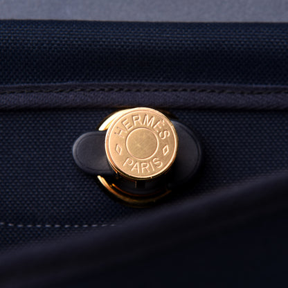 Hermes Military Toile Vache Hunter Herbag Zip 39 MM Bleu Indigo 6 of 19