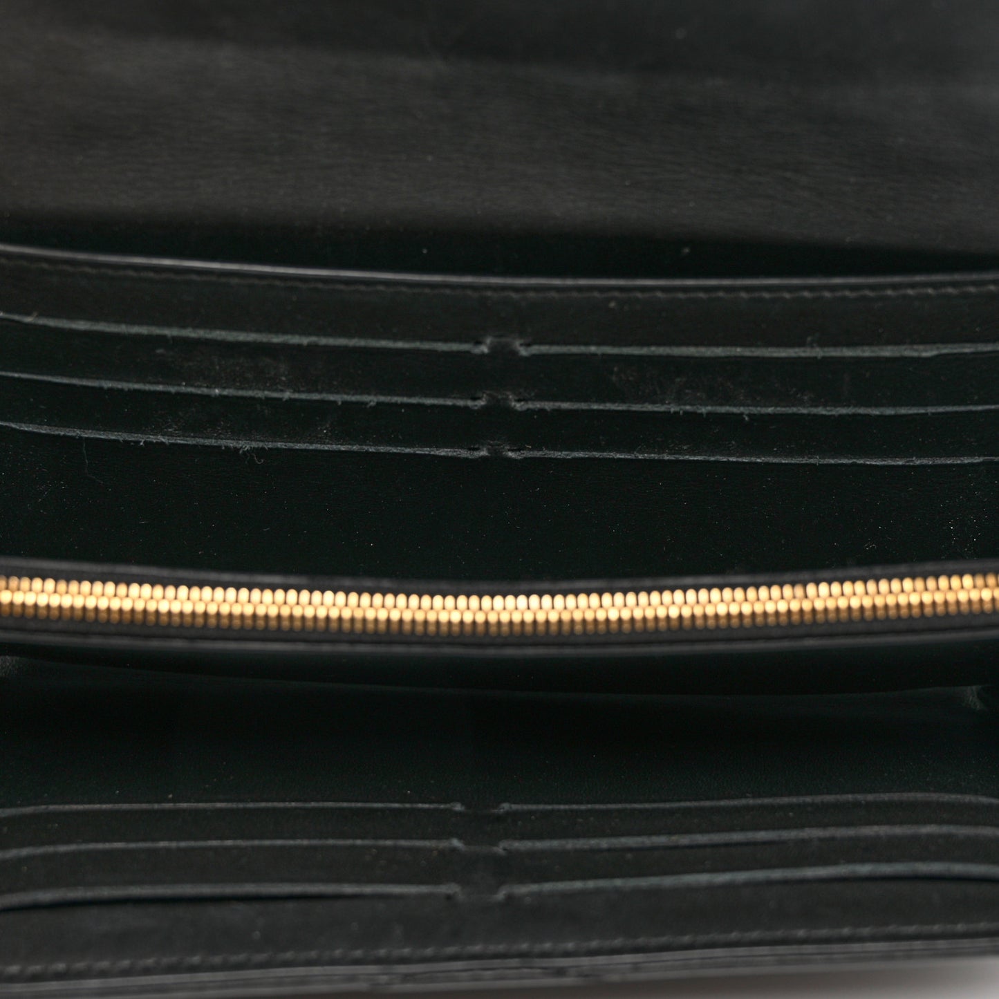 Calfskin New Wave Long Wallet Black