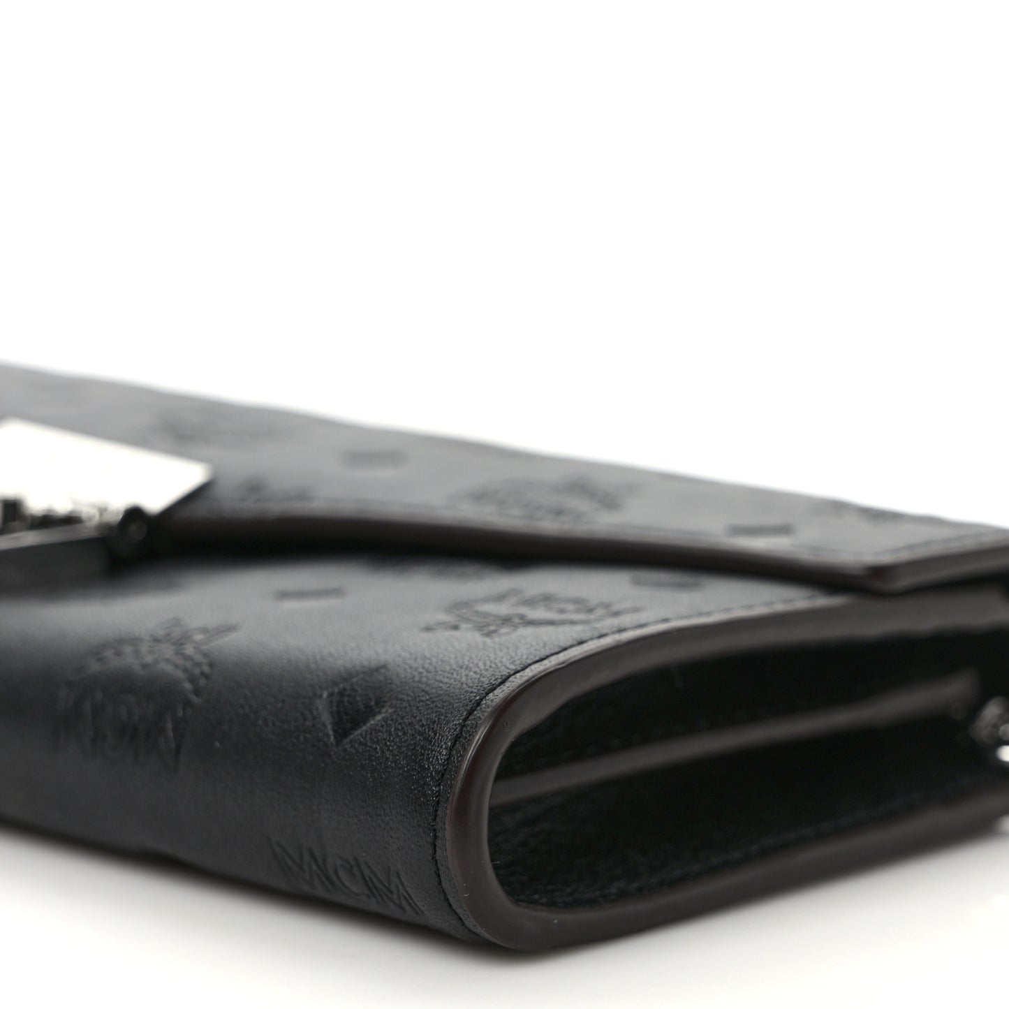 Calfskin Ottomar Large Patricia Wallet On Chain Black