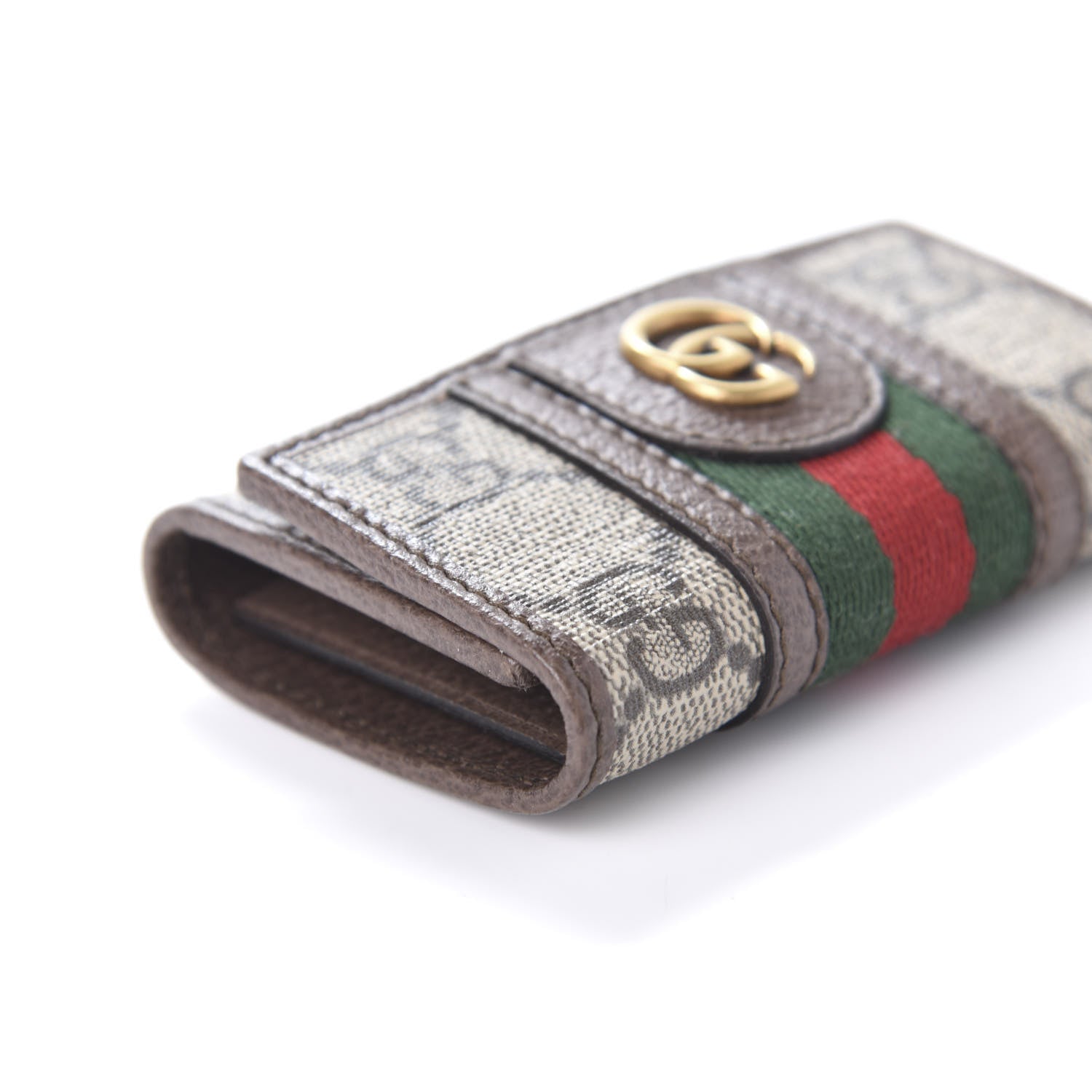 Gucci GG Supreme Monogram Web Ophidia 6 Key Holder Case Beige New Acero 7 of 9