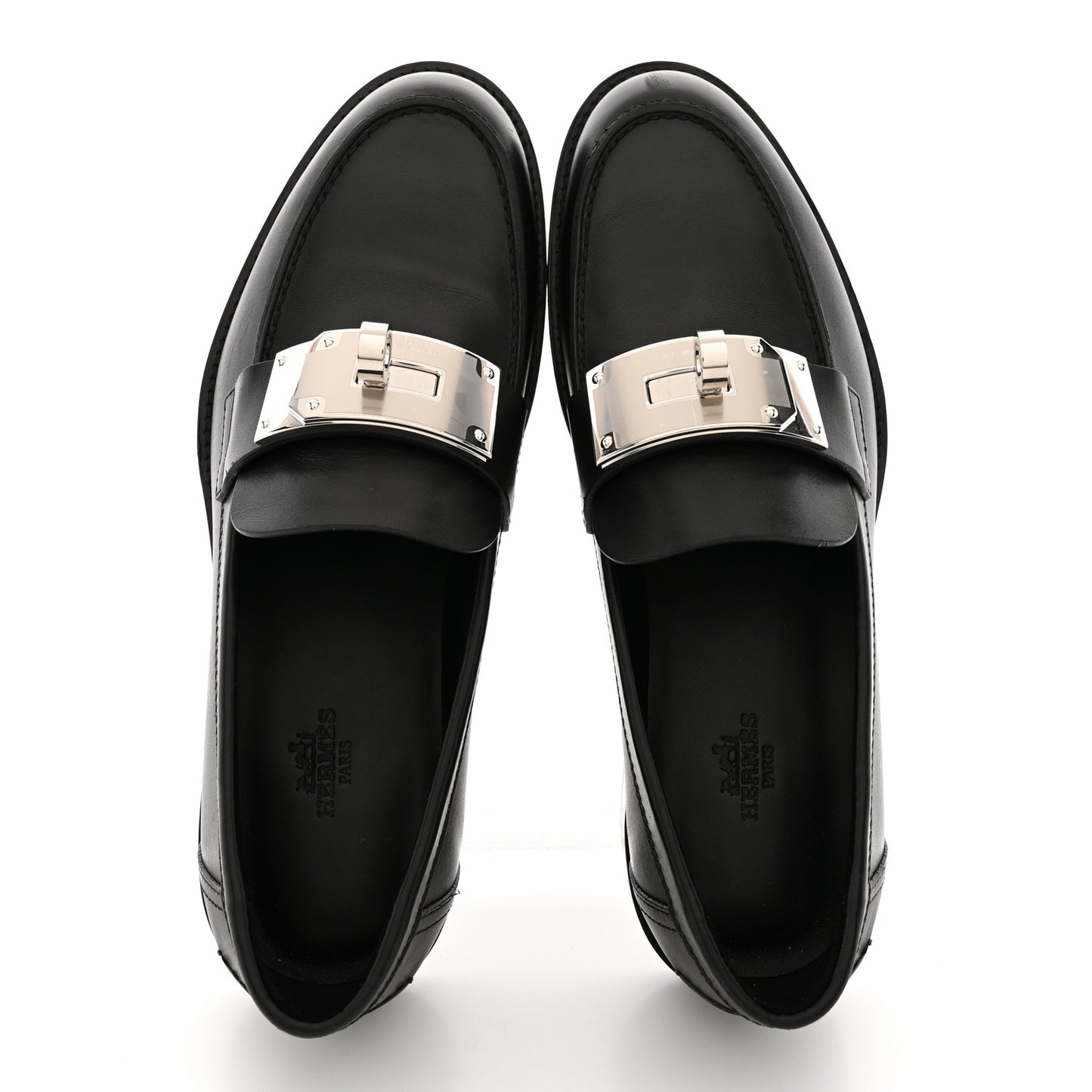 Calfskin Womens Hot Loafer 38 Black