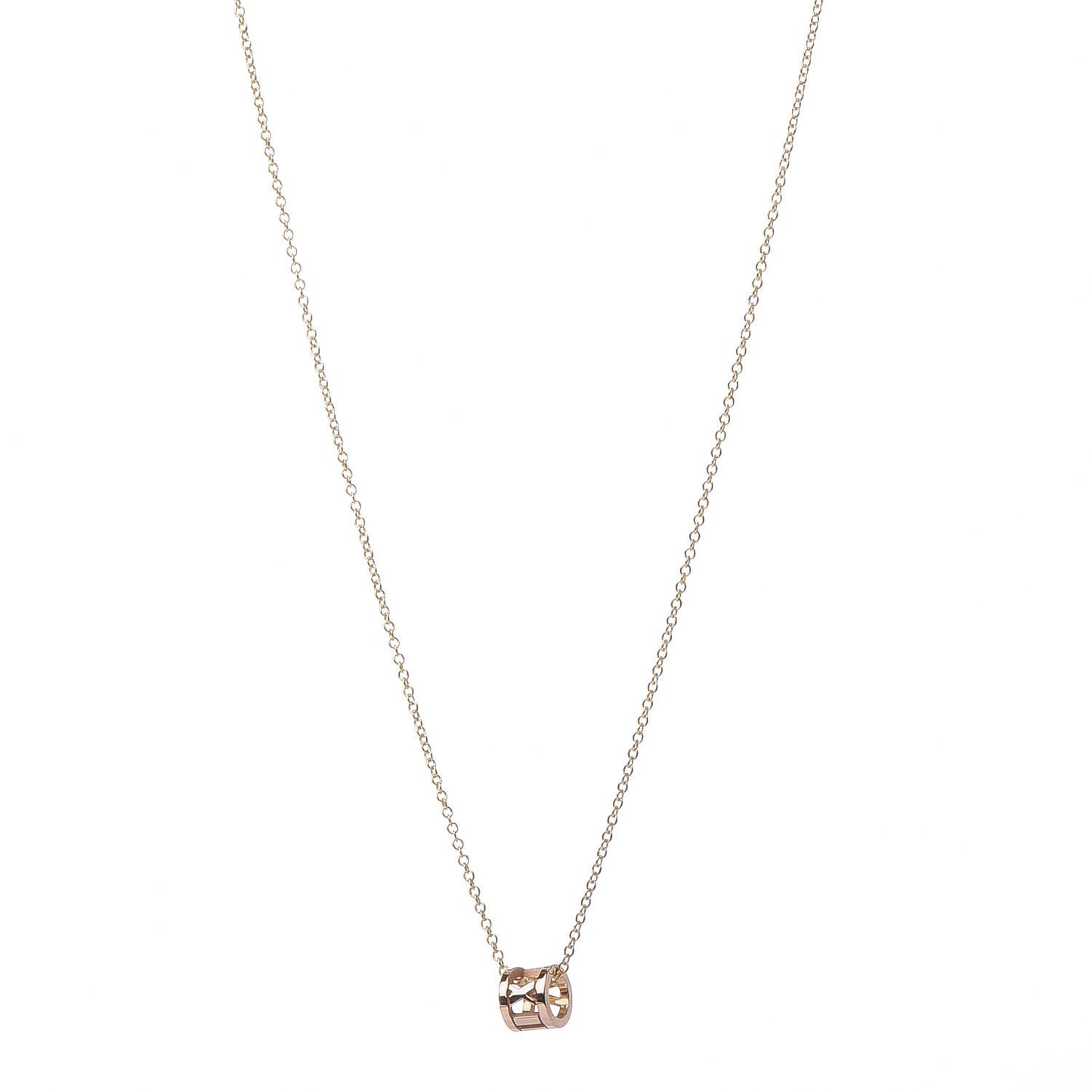 18K Rose Gold Atlas Open Pendant Necklace
