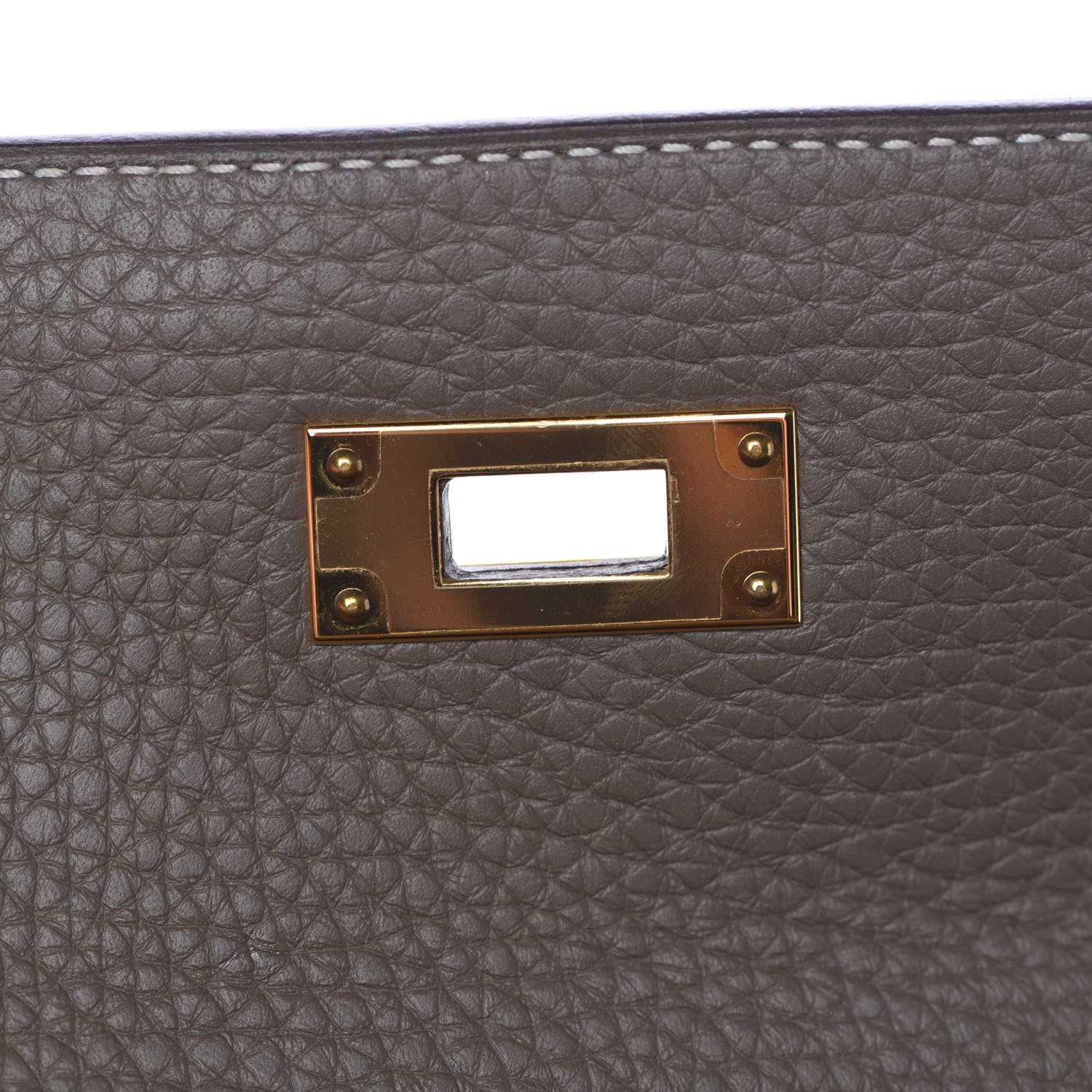 Hermes Taurillon Clemence Kelly Retourne 28 Etoupe 16 of 38