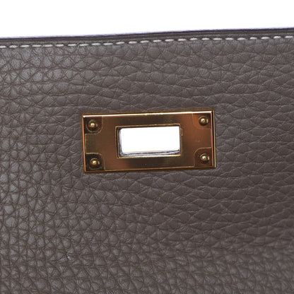 Hermes Taurillon Clemence Kelly Retourne 28 Etoupe 16 of 38