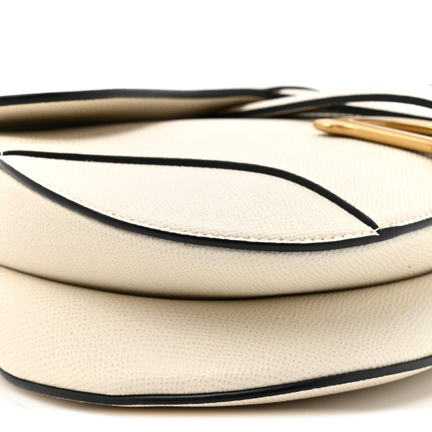 Christian Dior Grained Calfskin Saddle Bag With Strap Latte 10 of 10