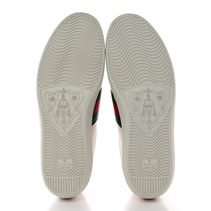 Gucci X FREYA HARTAS Calfskin Miro Soft Web Mythical Creature Embroidered Mens Ace Sneakers 11 New Mystic White 6 of 14