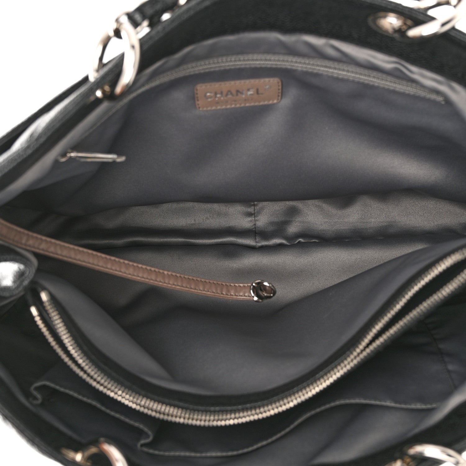 Chanel Caviar Quilted XL Grand Shopping Tote GST Black 6 of 17