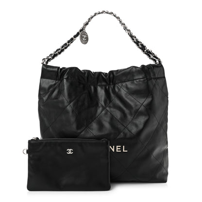 Chanel Shiny Calfskin Quilted Chanel 22 Black 3 of 11