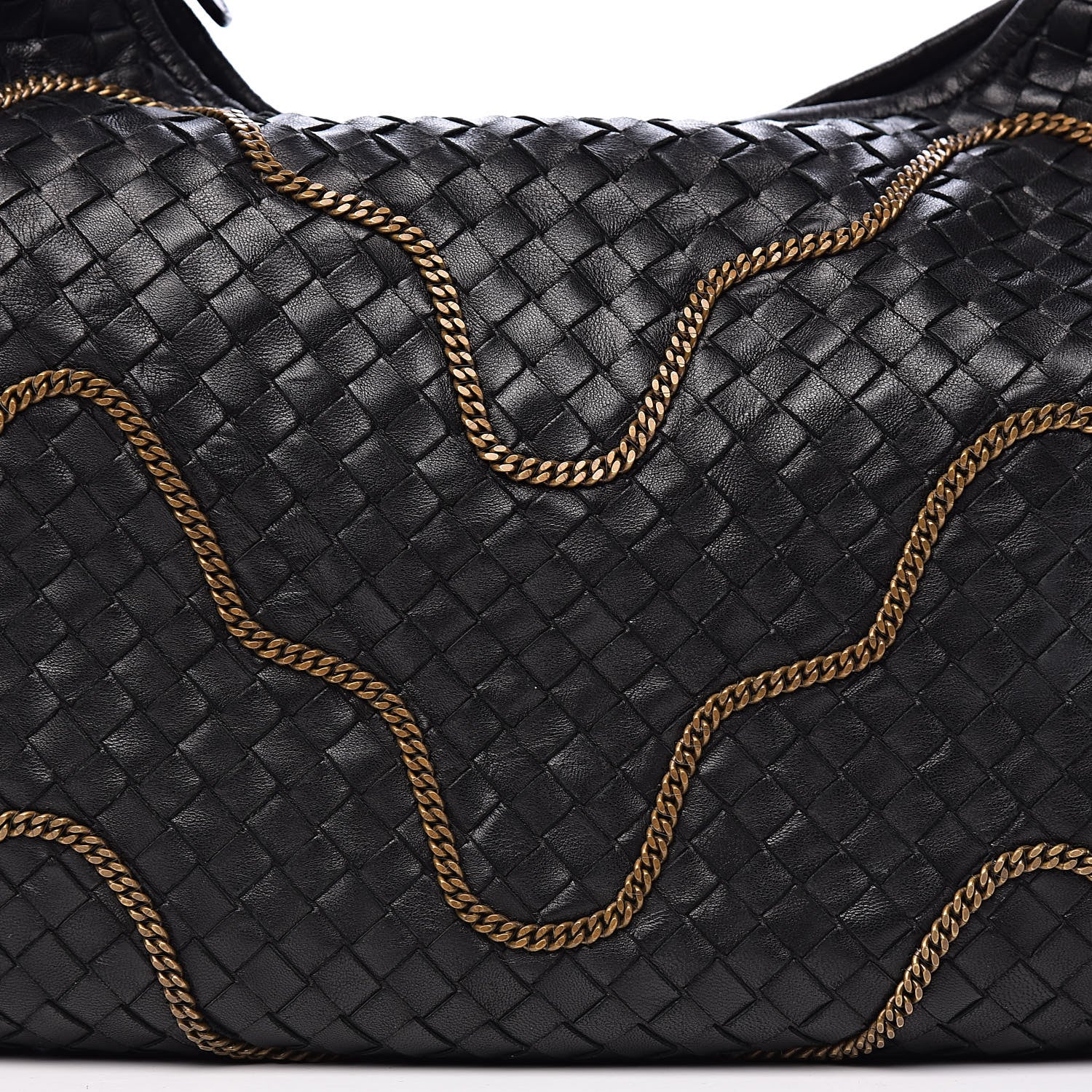 Bottega Veneta Nappa Intrecciato Medium Veneta Chain Hobo Black 12 of 12