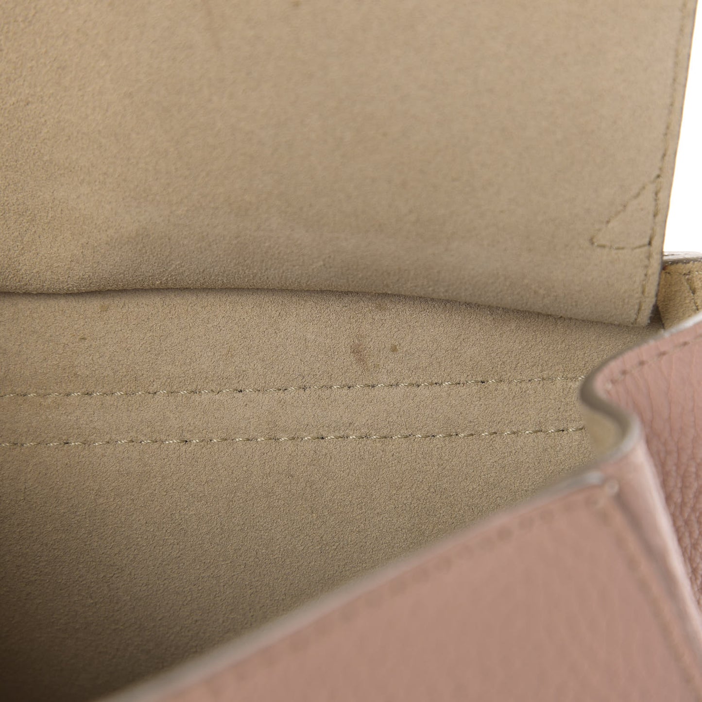 Grained Lambskin Mini Drew Shoulder Bag Cement Pink