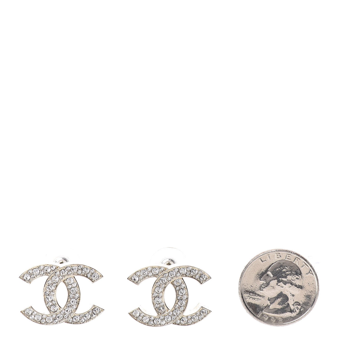 Crystal CC Rockin Summer Stud Earrings Gold