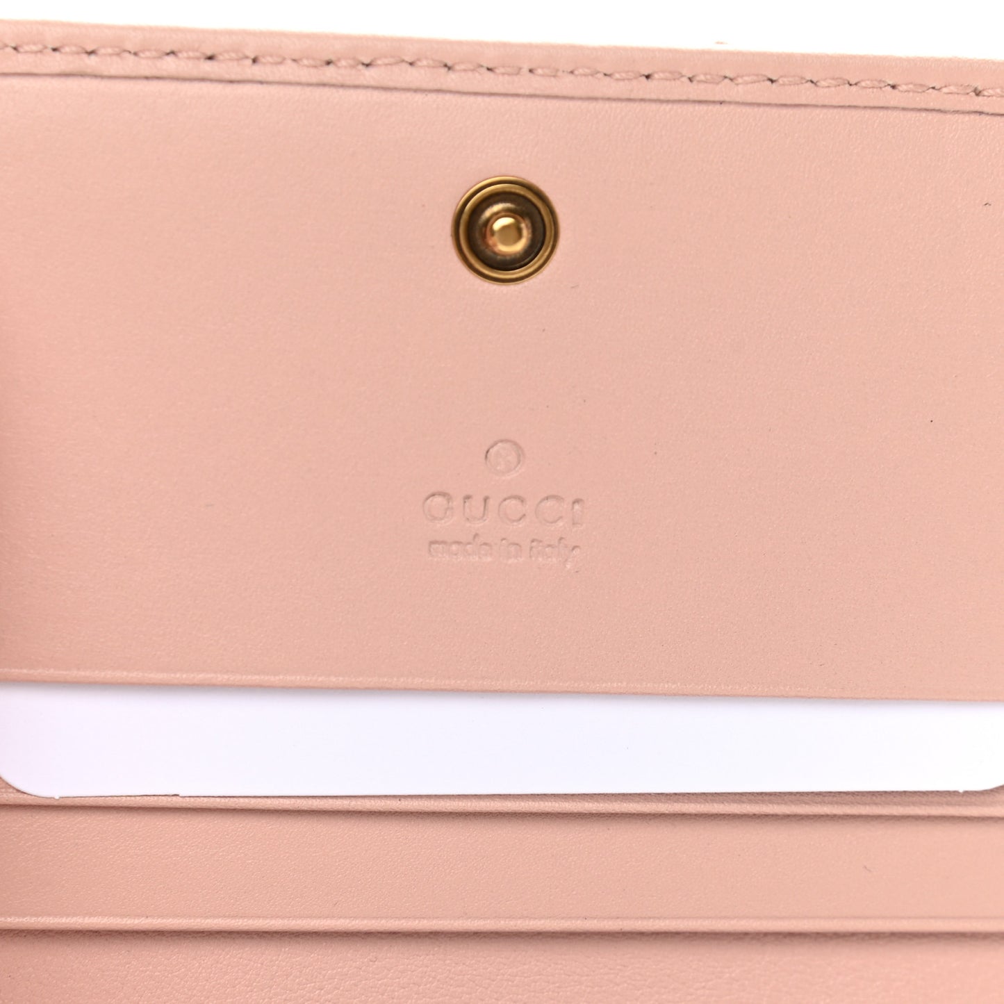 Calfskin Matelasse GG Marmont Card Case Wallet Perfect Pink