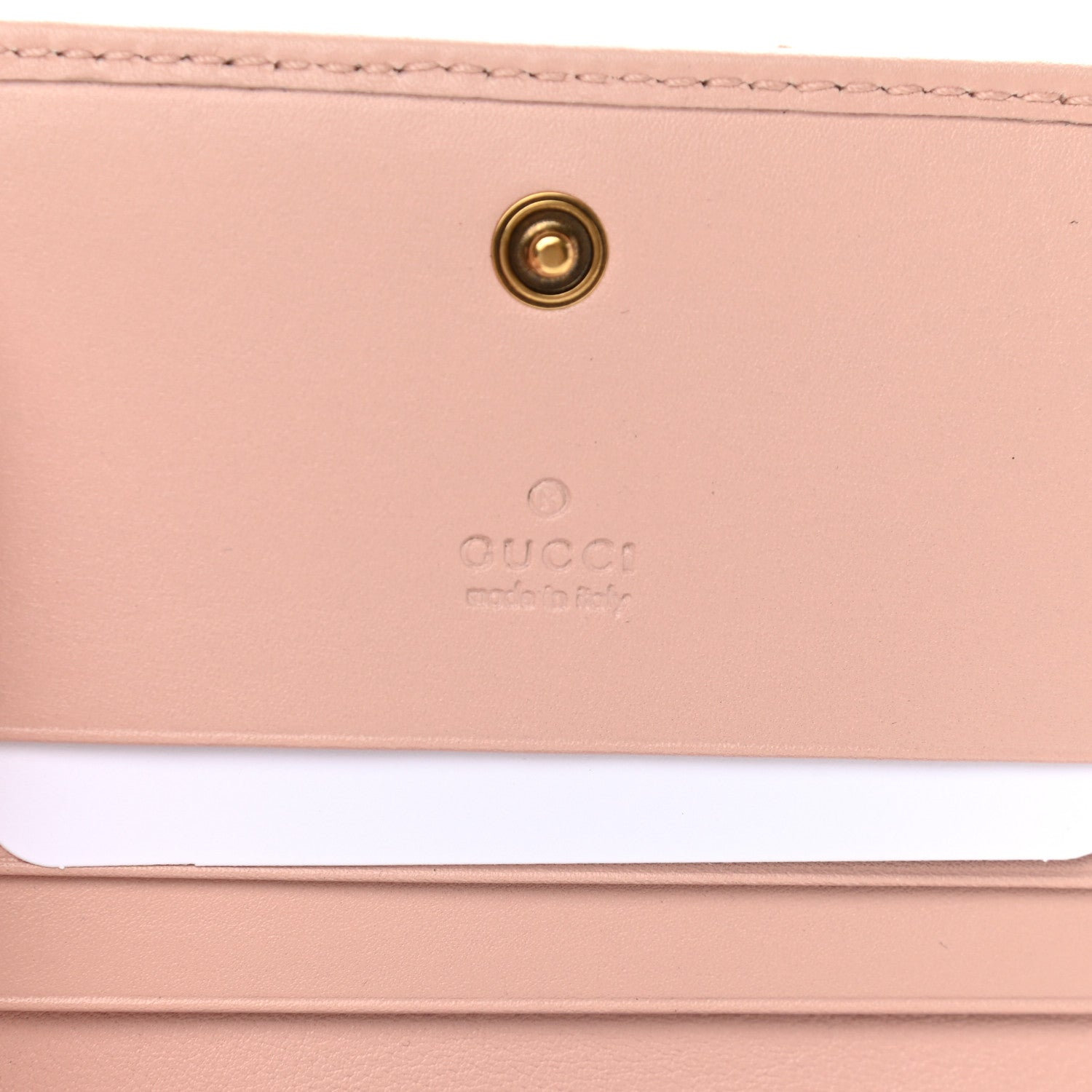 Gucci Calfskin Matelasse GG Marmont Card Case Wallet Perfect Pink 6 of 8