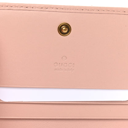 Gucci Calfskin Matelasse GG Marmont Card Case Wallet Perfect Pink 6 of 8