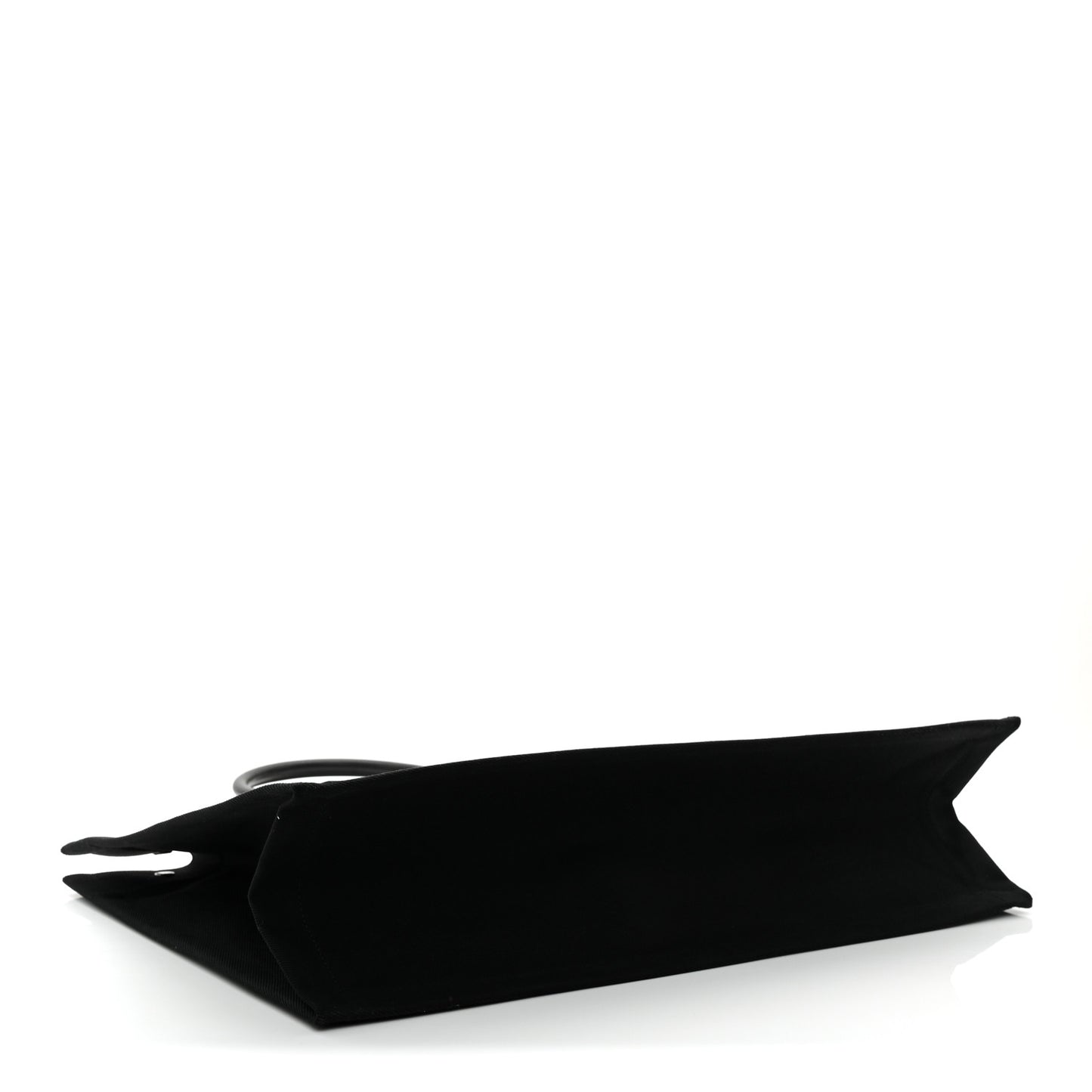 Linen Calfskin Rive Gauche Tote Black