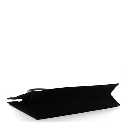 Saint Laurent Linen Calfskin Rive Gauche Tote Black 4 of 10
