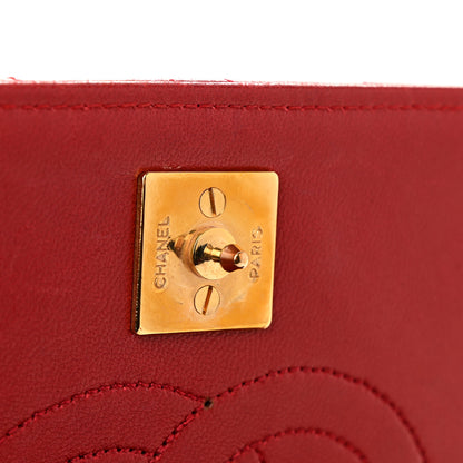 Chanel Lambskin Quilted Wallet On Chain WOC Red 7 of 13