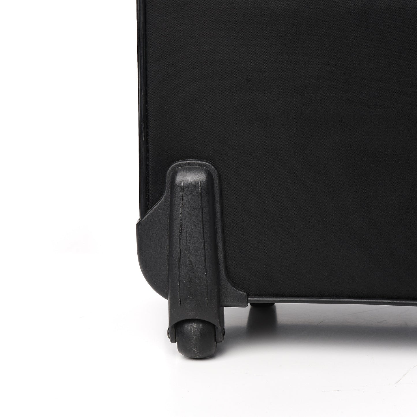 Tessuto Nylon Saffiano Trolley Luggage Black