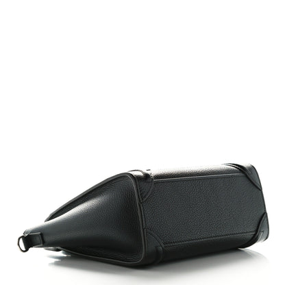 Celine Drummed Calfskin Nano Luggage Black 4 of 10