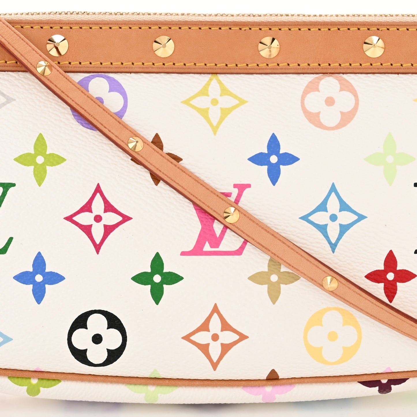 Monogram Multicolor Pochette Accessories White