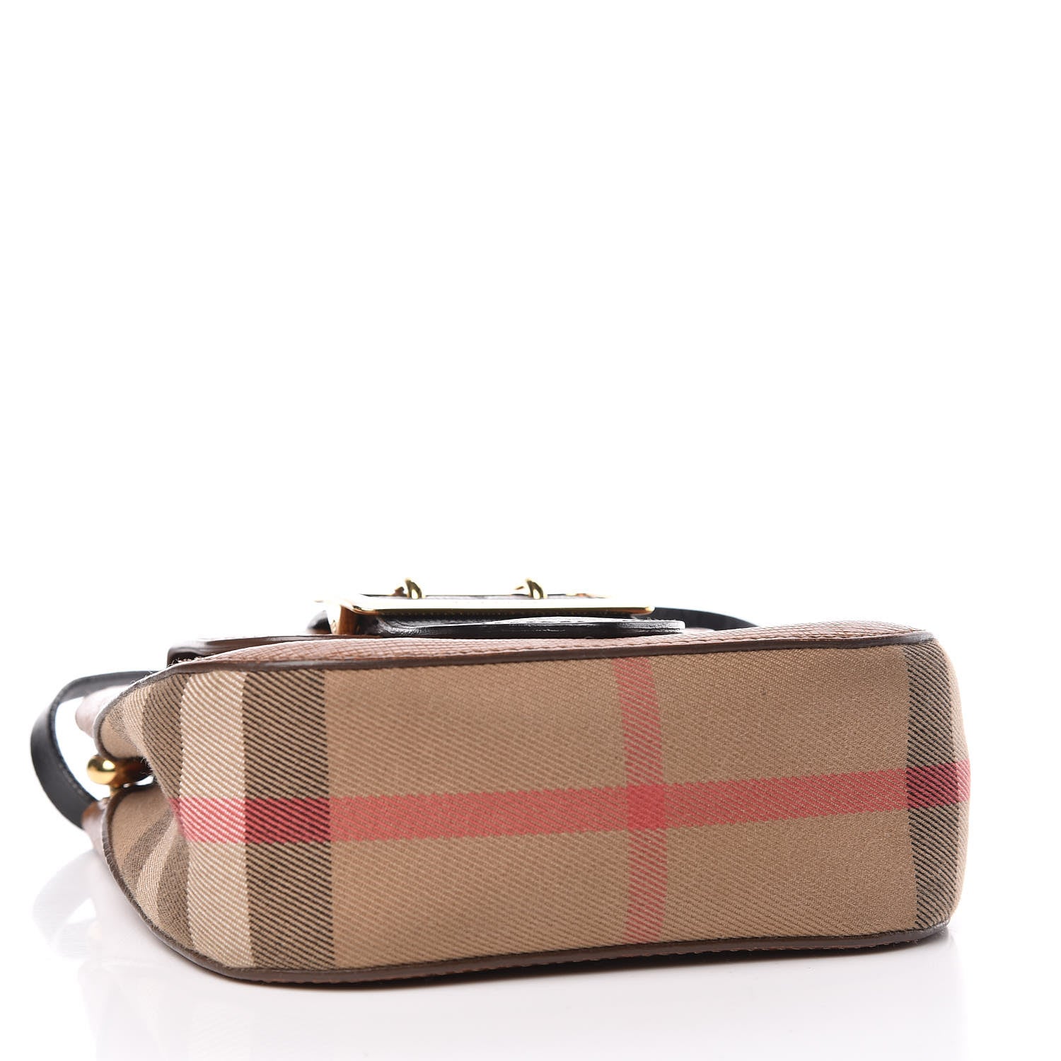 Burberry Derby Calfskin Small Square Buckle Belt Bag Tan Black 5 of 18