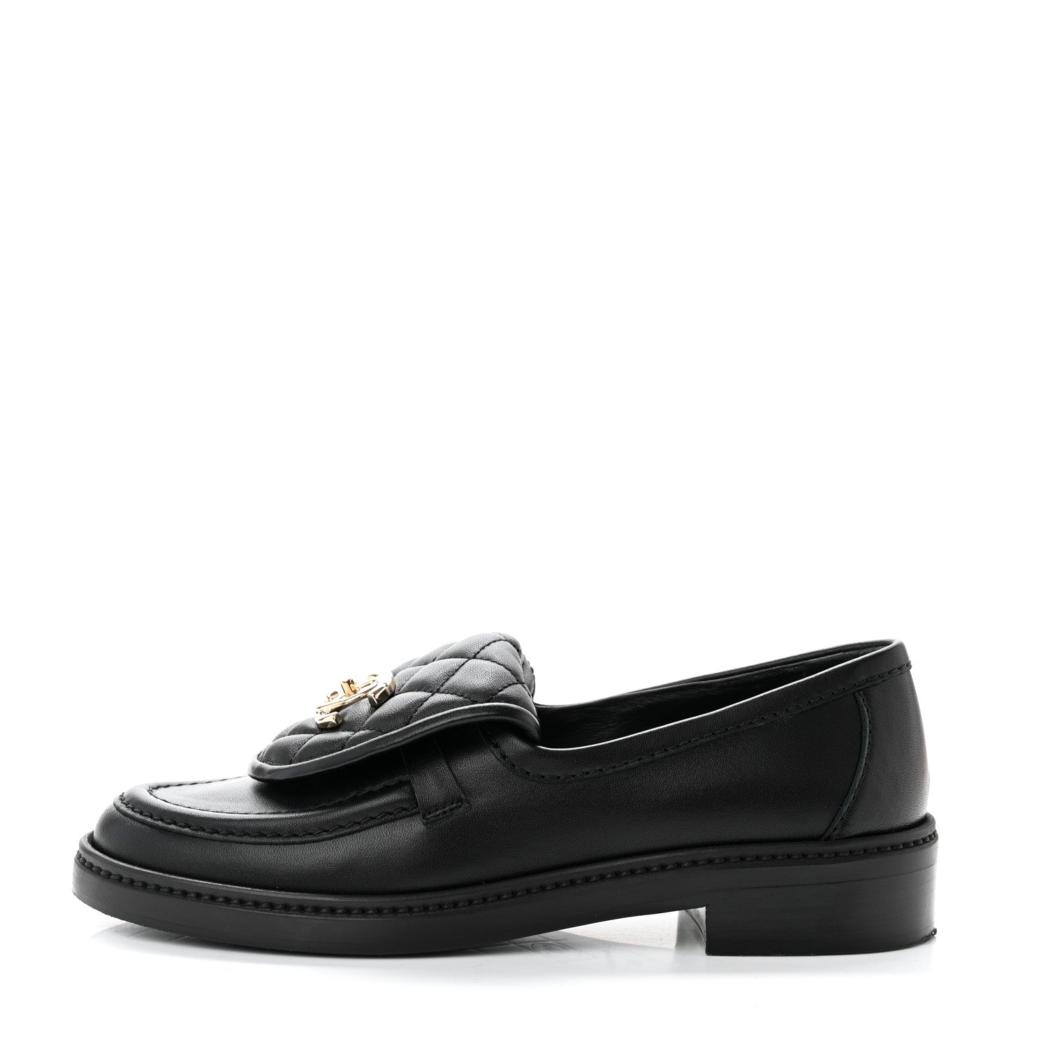 Chanel Lambskin Quilted CC Turnlock Loafers 36 Black 1 of 8