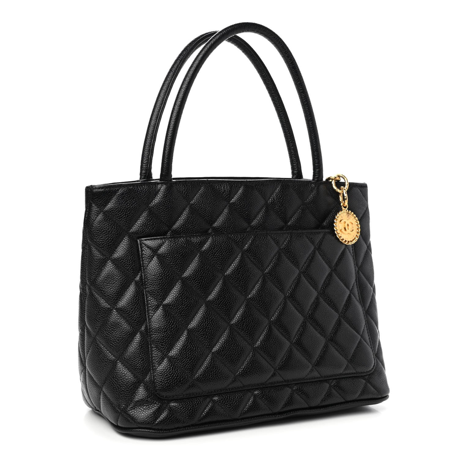 Chanel Caviar Quilted Medallion Tote Black 3 of 10