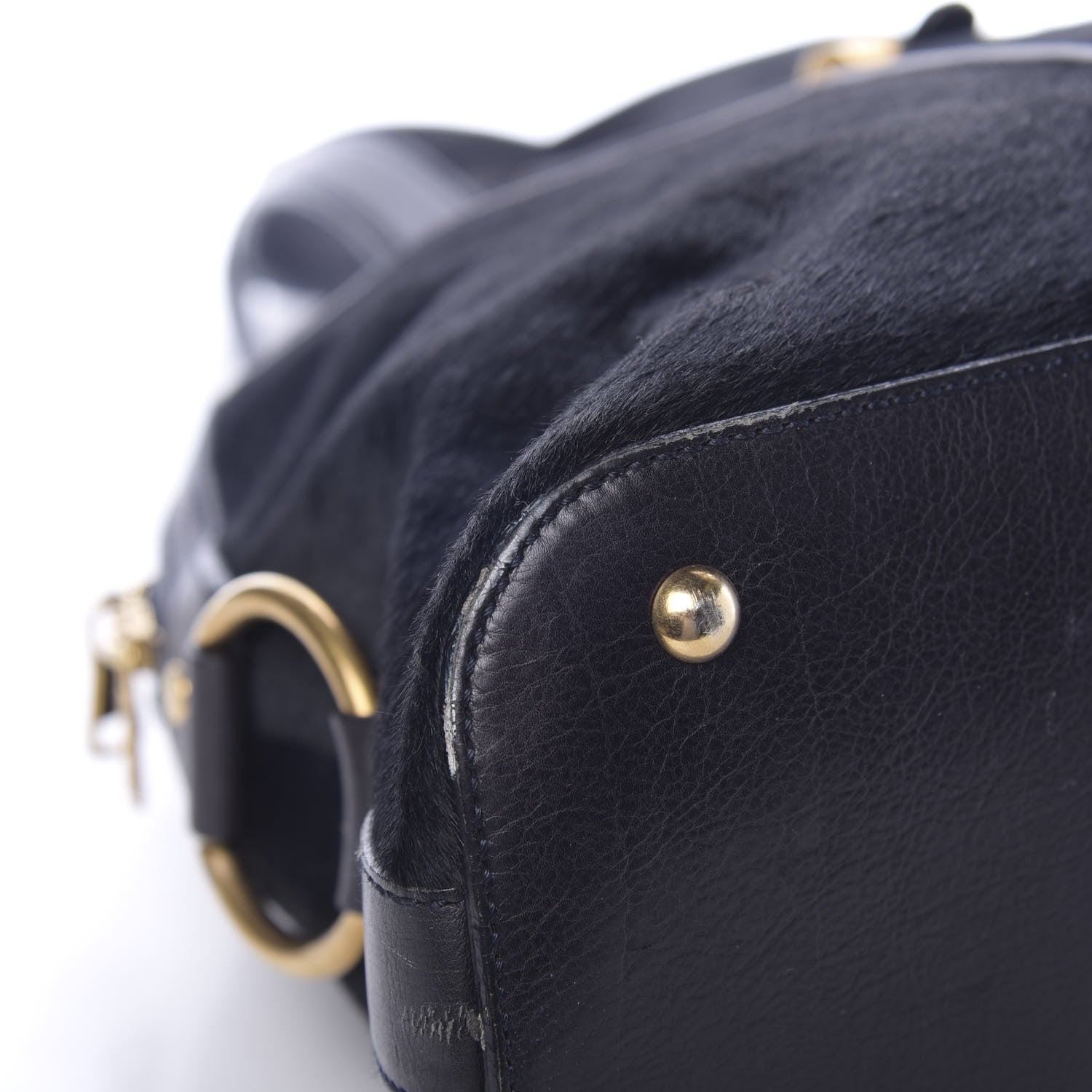 Saint Laurent Calf Hair Large Muse Black 9 of 15