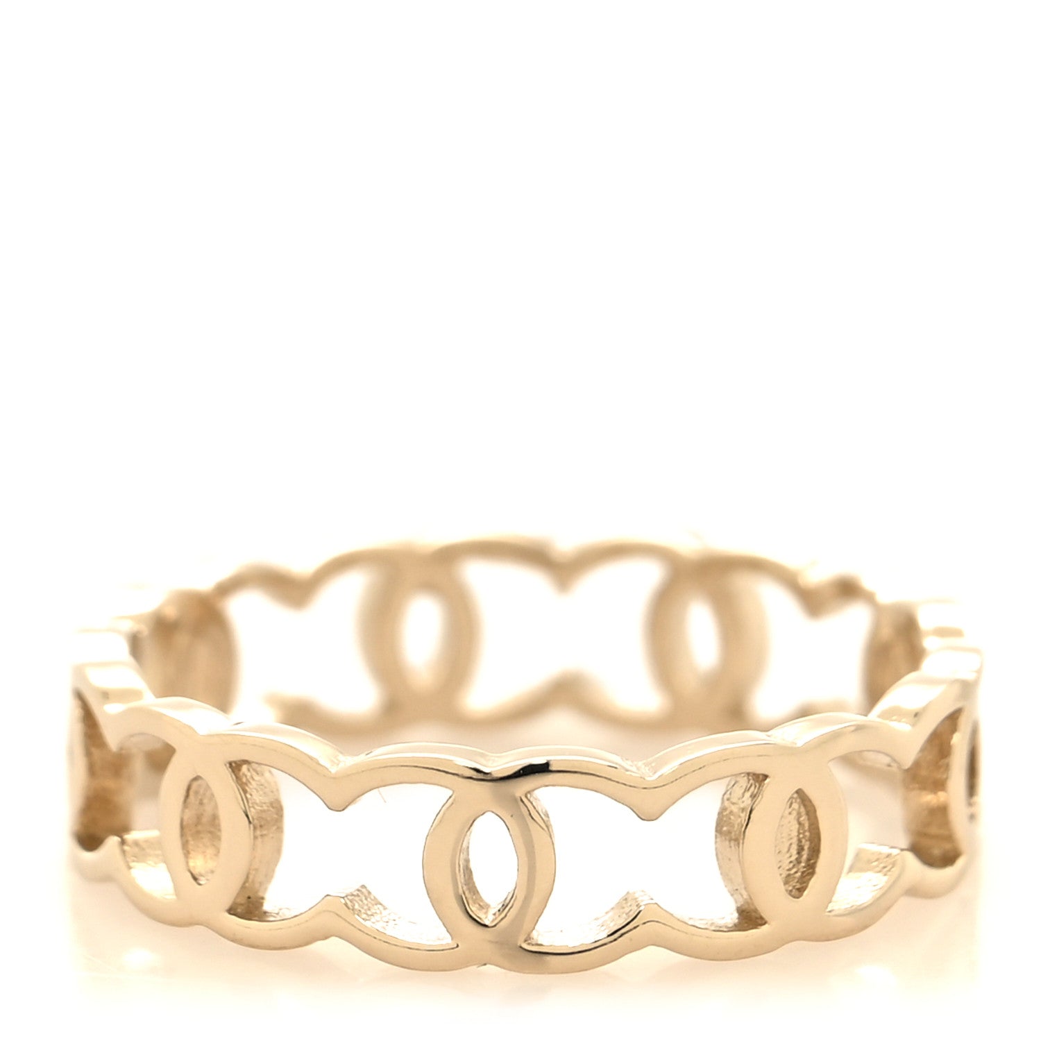 Chanel Metal CC Ring 54 7 Gold 1 of 5