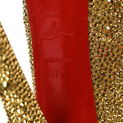 Christian Louboutin Crystal Suede Burma Daffodile Strass 160 Pumps 37.5 Gold 7 of 8