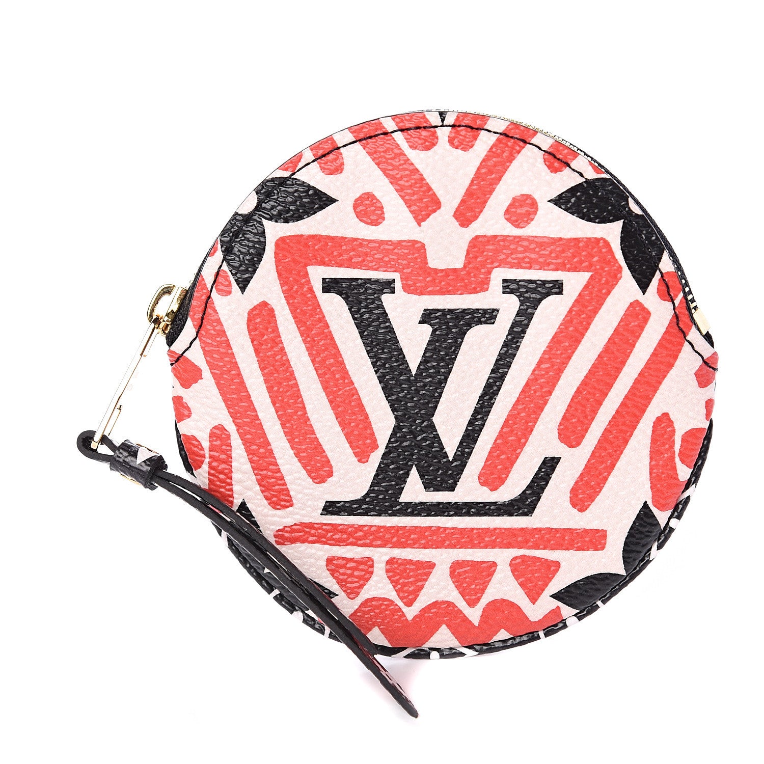 Louis Vuitton Monogram Giant Crafty Round Coin Purse Creme Rouge 1 of 5