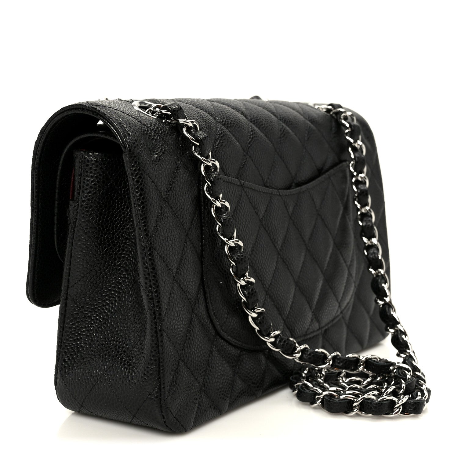 Chanel Caviar Quilted Medium Double Flap Black 3 of 12
