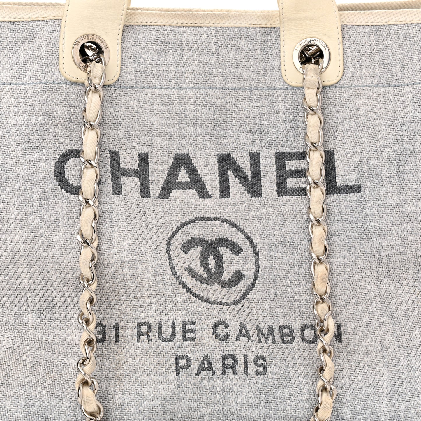 Canvas Medium Deauville Tote Denim Blue