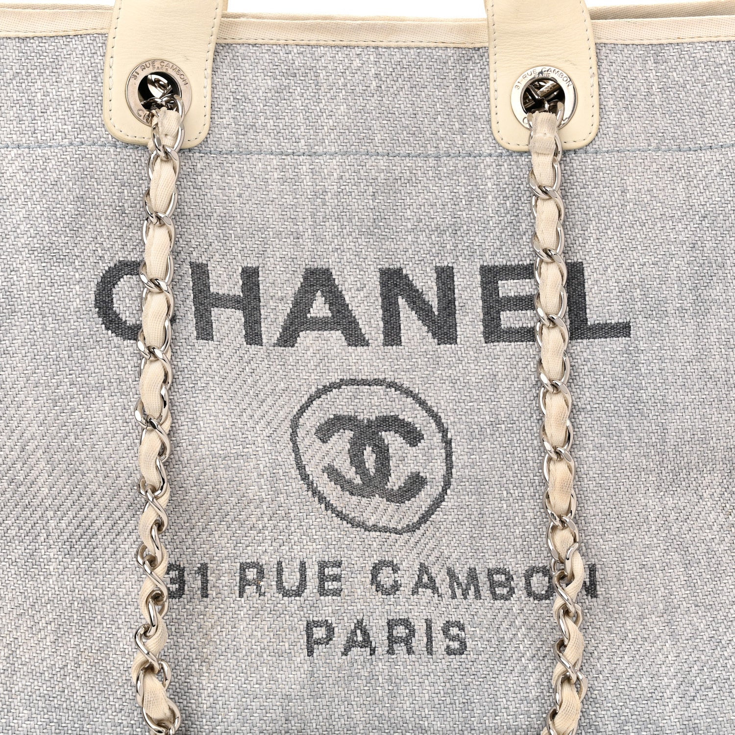 Chanel Canvas Medium Deauville Tote Denim Blue 8 of 14