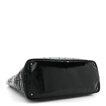 Chanel Vinyl Quilted Frozen Shopping Tote Black 4 of 14