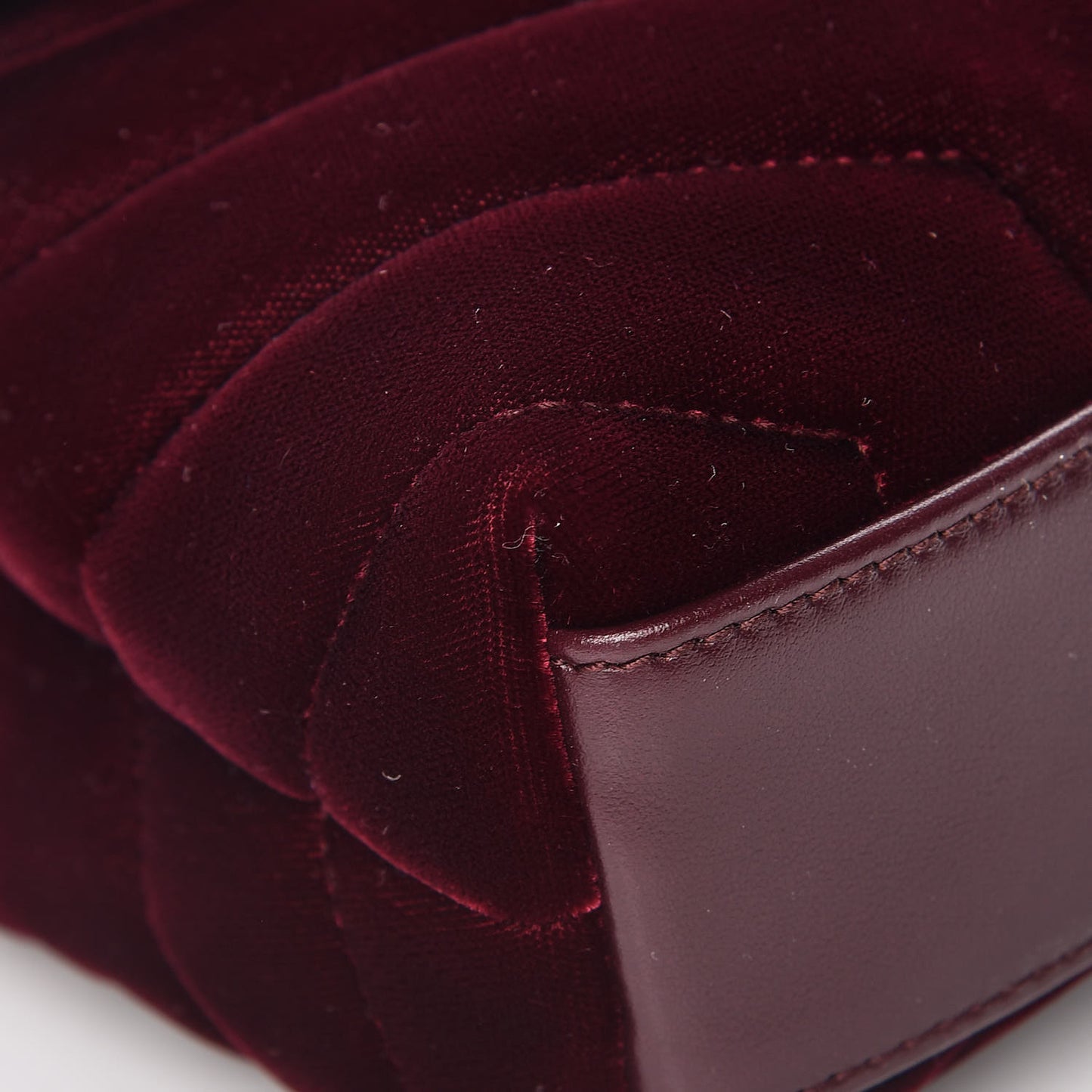 Velvet Y Quilted Monogram Toy Loulou Crossbody Bag French Burgundy