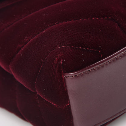 Saint Laurent Velvet Y Quilted Monogram Toy Loulou Crossbody Bag French Burgundy 13 of 14