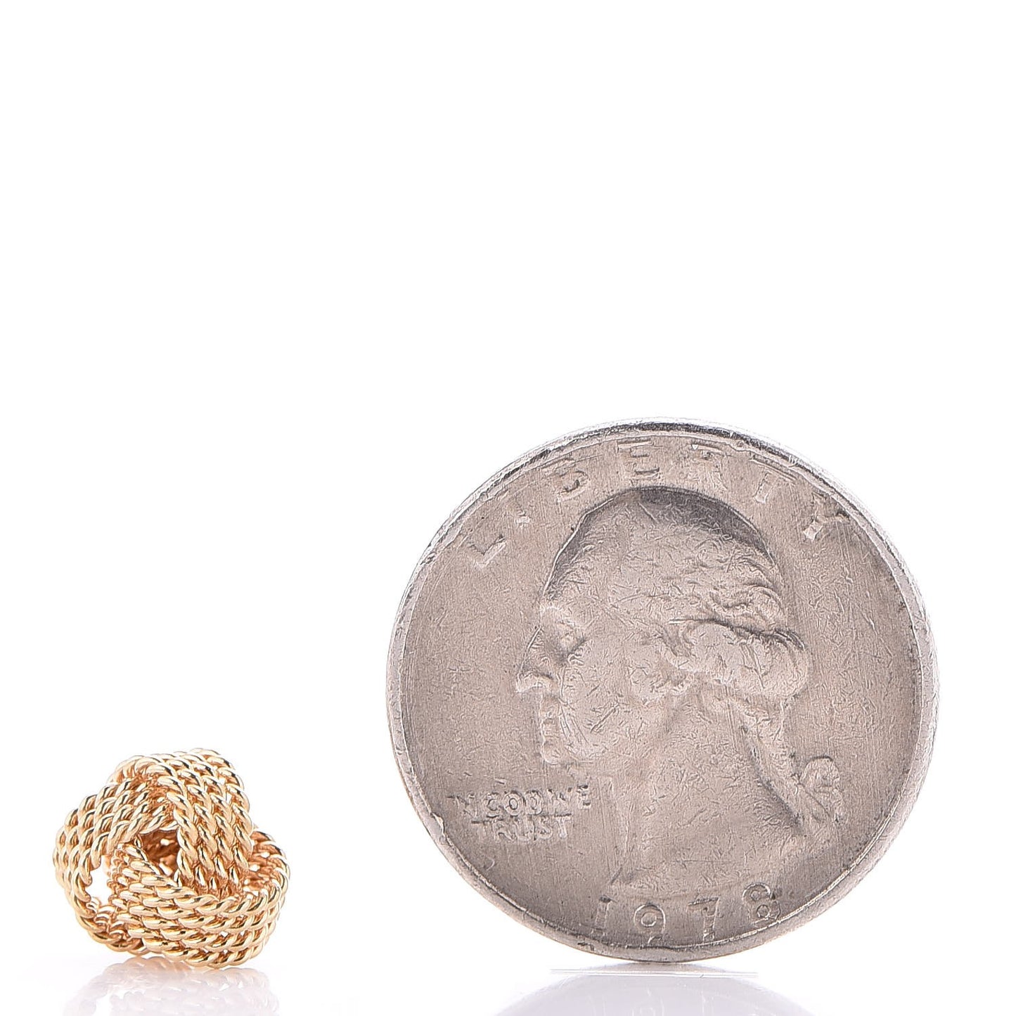 18K Yellow Gold Twist Knot Earrings