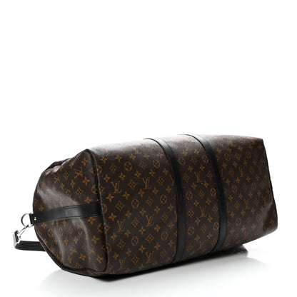 Louis Vuitton Monogram Macassar Keepall Bandouliere 55 4 of 10